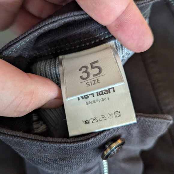 RE-HASH - Rubens cotton lyocell brown pants - Sz 35 - Picture 8 of 10